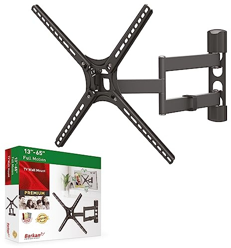 Barkan TV Wandhalterung, 13-65 Zoll Schwenkbar/Neigbar Fernseher TV Halterung, hält bis 40Kg, Patentierter, OLED Fernseher Halterung, Max. VESA 400x400