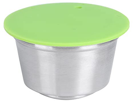 YANGQI Yaoqijie - Capsula da caffè in acciaio inox, riutilizzabile, 40 ml, ricaricabile, per caffettiera Dolce Gusto di lunga durata (colore: verde)