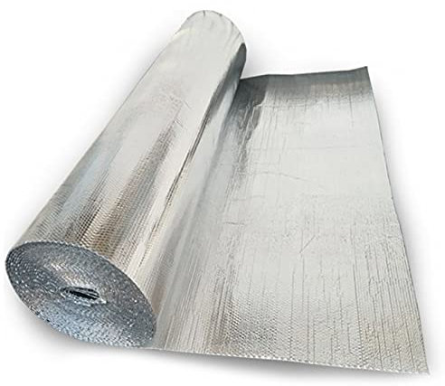 Isolierfolie,Reflektionsfolie Heizkörper,Aluminium Dampfsperrfolie,Für Türen Dächer Fußböden,Kommt Mit Silberfolienband (2 * 20m/6.56 * 65.61ft)