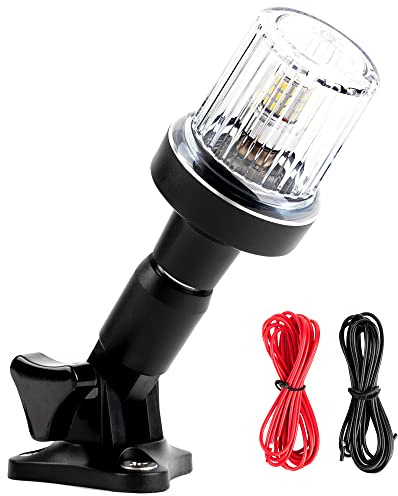 Everbeam P600 Luz de Fondeo Ajustable de Acero Inoxidable Para Barcos de Pesca y Veleros - 360 Grados de Visibilidad en 3 Millas Náuticas - Orientable, Waterproof, 36 LED. Incluye Fijaciones y Manual