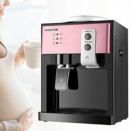Wasserspender, Elektrischer Heißwasserspender Stehend Wasserkühlerspender 550W Tragbare Heißes und Gekühltes Wasser Wasserkochern für Büro Nachttisch Teetisch (Roségold)