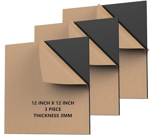 iBLUNT Akrylplastplatta, svart, 30,5 cm x 30,5 cm, 3 mm, set om 3, råmaterial