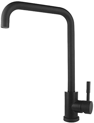 ILmira Grado alimenticio Sus304 Grifo de Cocina de Acero Inoxidable Mezcla de Agua Caliente y fría Pintura de Grifo giratoria sin Plomo, Grifo Negro Cocina Dibujo sin Plomo Plomo Auspicious Clouds