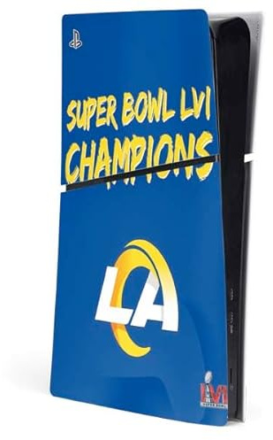 Skinit Decal Gaming Skin Compatible with PS5 Slim Digital Edition Console - Officially Licensed NFL Super Bowl LVI Champions Rams Design