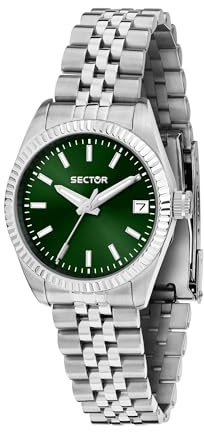 Sector No Limits Orologio Donna, Tempo, Data, Analogico, Cinturino in Acciaio, Cassa 32 mm, Collezione 240, Regalo Donna - R3253240513