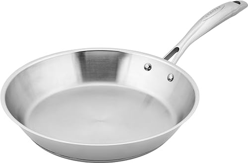 SCANPAN STS Poêle en acier inoxydable - 28 cm - Induction - Tous feux - Passe au four