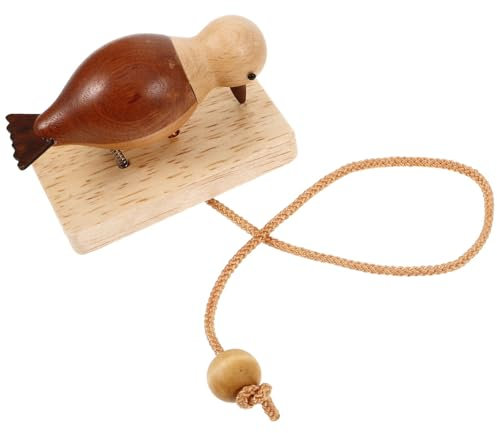Ciieeo Specht-Türklopfer Vogel-Türklingel Aus Holz Lustige Kreative Türklopfer-Glocke Handgefertigte Vogel-Dekoration Türklingel Für Haustür Zuhause Kinderzimmer