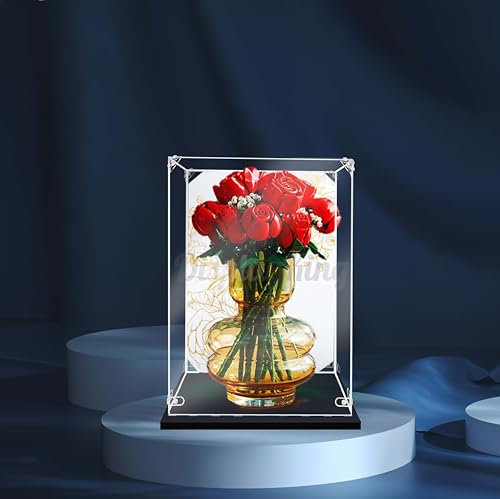Acryl-Vitrine mit Schraube für Bouguet of Roses 10328 (Model-Set ist Nicht im Lieferumfang enthalten) (mit Hintergrund)