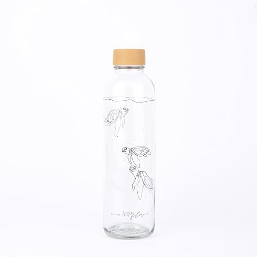 Carry Carrybottles Glastrinkflasche 0,7l (Go with the flow)| Sportflasche Wasserflasche | BPA-frei, auslaufsicher & kohlensäuregeeignet | Made in Germany