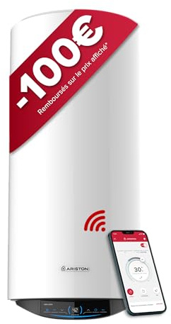 Ariston ABYLEOS XPERT WIFI Chauffe-eau Électrique Steatite Connecté 150L - Vertical Mural Ø530mm - Flexibilité Energétique - Remplacement à Vie - Technologie ACI - NF Performance 3 étoiles