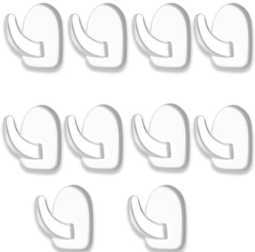 Sufune 10 Stück Haken Klebehaken Extra Stark Selbstklebend Transparent Haken Handtuchhalter Handtuchhaken Kleiderhaken Wandhaken Ohne Bohren für Bad Küche Badezimmer