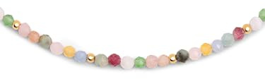 SINGULARU - Collar Altea Colors. Acero con Acabado en Baño en Oro de 18 Kt. Collar con Piedras Naturales. Largo de 35 cm + 5 cm. Joyas para Mujer