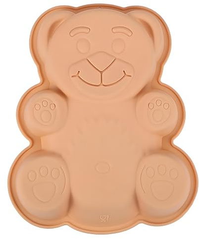 Moldes de Silicona, Bandeja de Horno 3D con Forma de Osito,Silicona Hornear Molde De Pastel Forma De Animal Antiadherente para Tartas, Postres, Dulces, Pudines, Utensilios de Cocina