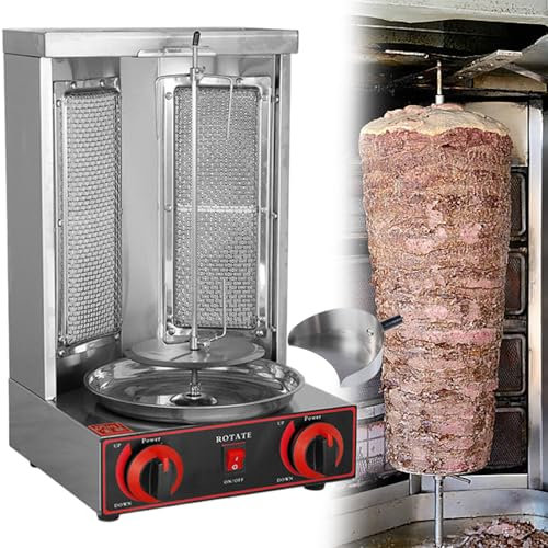 GESAIDES Vertical Rotisserie Shawarma Machine, Shawarma Machine, Shawarma Grill, Rotisserie Oven, Chicken Rotisserie Machine, for Restaurant, Home Kitchen