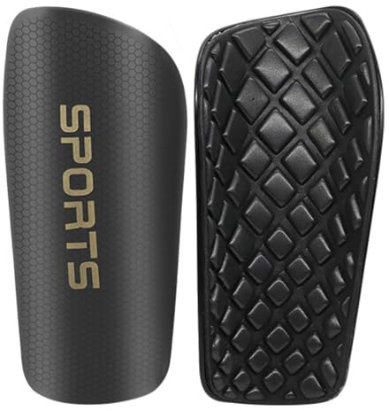 Shin Pads, Football Shin pads for Adult Men & Women, Protective Guards for Soccer Football Hockey (Black, 2 Pcs)
