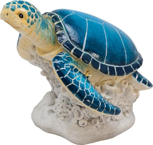 Spoontiques - Decorative Garden Statue - Colorful Home Décor for Indoor or Outdoor Use - Patio Decoration and Accessory - Sea Turtle Garden Statue