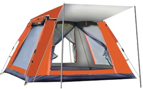 Gziztx Tenda da campeggio per 4-6 persone con 2 porte e 2 finestre, impermeabile, antivento, protezione solare, facile da installare, per viaggi all'aperto, escursionismo, spiaggia, pesca (240 x 240 x