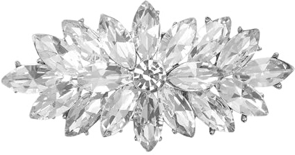 Broche Corsage Femme Élégante Marquise Strass Cristal Autrichien Pins Revers Pour Robe Mariage Brillant Festival Bijou Art Déco Anniversaire Broche Unisexe Accessoire Mode Luxe Chic (Clair CZ)