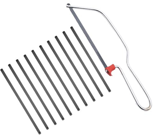 Small Hacksaw,Professional Junior Hacksaw,Hand Handsaw for Metal Cutting,Mini Hacksaws Set with 10 Piece Blades,6 Inches,Carbon Steel Material,Suitable for Cutting Plastic PVC Pipes,Wood