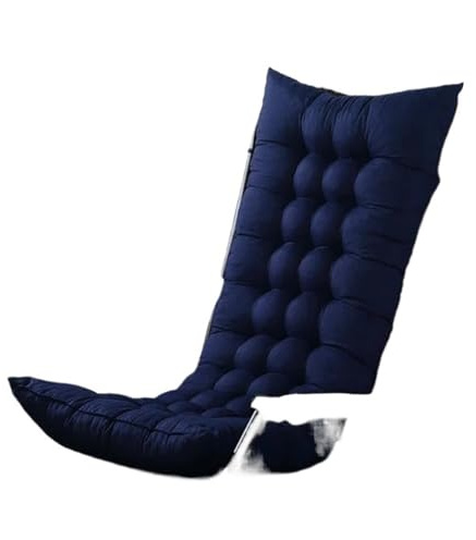 USOHJZ Deckchair Cushion Recliner Cushion Rectangle Sofa Seat Mat Folding Portable Siesta Deck Chair Cushion Balcony Thicken Tatami Floor Pad Outdoor Cushions For Chairs(Blue)