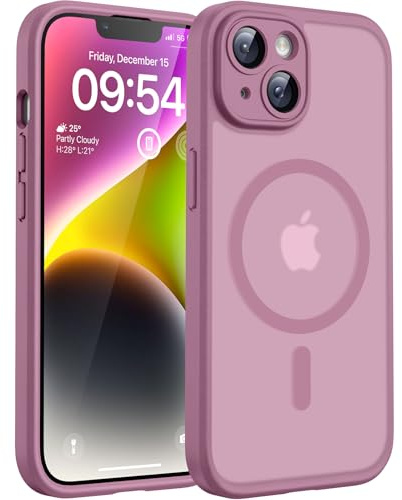 TOCOL für iPhone 14 Hülle, Kompatibel mit MagSafe, Matt Flieder Lila