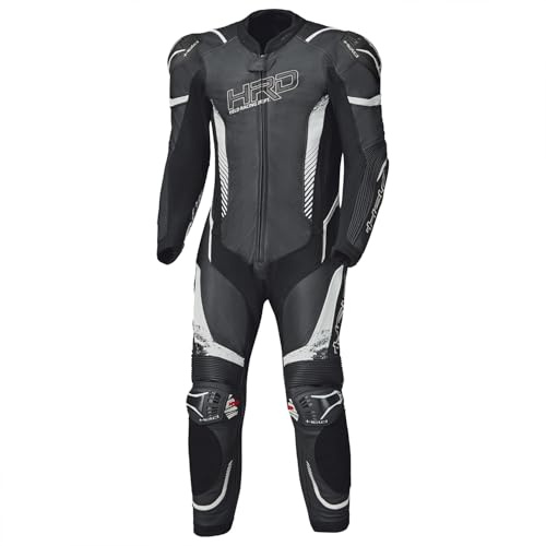Held Brands Hatch Combinaison de moto en cuir avec protections D3o T5 Niveau 2 Vêtements de protection CE Classe AAA Noir/blanc Taille 48