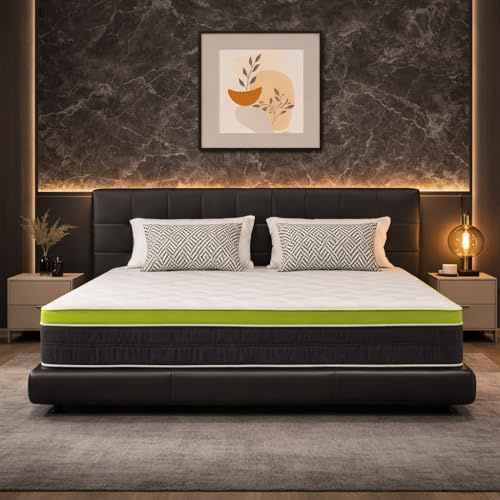 Materasso Matrimoniale Memory 3 Strati 160x190 H26 Sfoderabile + 2 CUSCINI OMAGGIO | Tessuto traspirante | Antiacaro, Anallergico | Struttura indeformabile Made in Italy (Altezza: 26cm, 160x190)