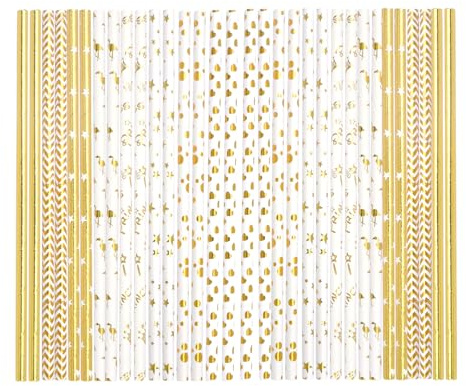 NIEITRK 100 Pcs Easter Egg Print Biodegradable Paper Straws, Disposable Drinking Straws for Juices Coffee Easter Party Supplies Decorations, Spring Birthday Party, Wedding Decorations Supplies