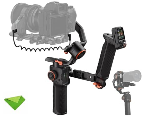 hohem iSteady MT3 Pro Kit de estabilizador Gimbal para cámara: Gimbal de 3 Ejes para cámaras, Smartphones y cámaras de acción; Pantalla táctil de 1.4; Carga útil de 2.5 kg (5.5 lbs)