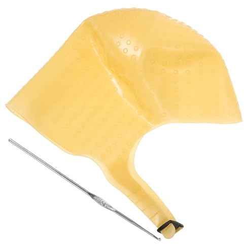 POPETPOP Cuffia per Colorare i Chioma in Silicone Marrone, Riutilizzabile e Delicata Sul Capelluto, per Saloni di Bellezza Professionali