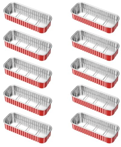 NAMOARLY Contenitori in Alluminio Usa e Getta per Barbecue 10 Pezzi Grande Capacità, Design Semplice e Facile da Conservare, per Cucina e Forno
