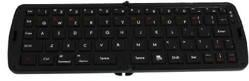 Ruilogod Svart 66 Nycklar Fällbara Bluetooth-tangentbord för Tablet PC-mobiltelefon