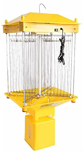 Piège à Mouches Solaire UV extérieur 2 en 1 entièrement Automatique, Lampe de Lutte antiparasitaire agricole, réseau électrique Haute Tension, IPX7, Lampe Anti-Moustique pour Ferme d'étang à Poisson