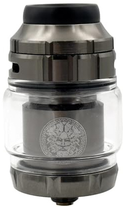 Zeus X RTA Atomizzatore(senza logo), sigaretta elettronica 316 in acciaio inox 25mm diametro Vape DIY Tank con bobine prefabbricate per 510 thread box Mod Vaper Kit -No Nicotine (Chrome)