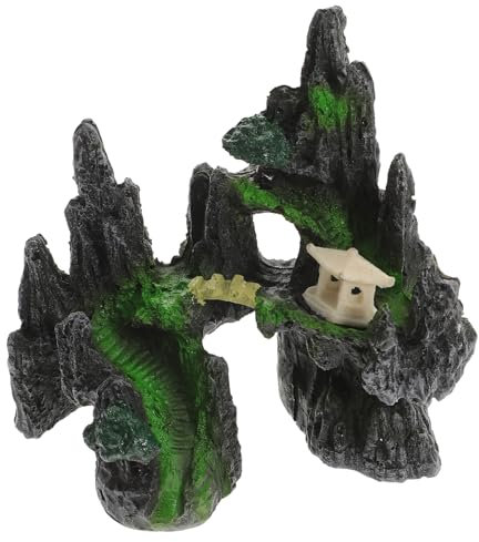 Happyyami Dekorative Felsenstatue Für Aquarien Realistische Rockery Deko Für Fischbehälter Büro Und Zuhause Hochwertiges Aquariumzubehör Für Kreative Gestaltung