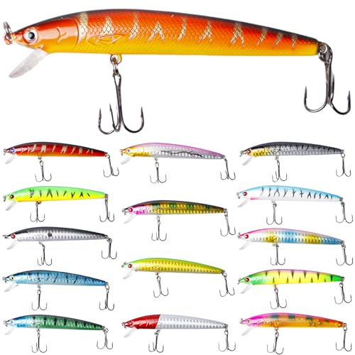 15 stycken fiskebetesset: 3D fisk, wobbler, konstgjort bete, fiskbete, öring, bete, öring, wobbler-set, falskt bete, fisketillbehör fiskeset för saltvatten, sötvattenabborre, rovfisk