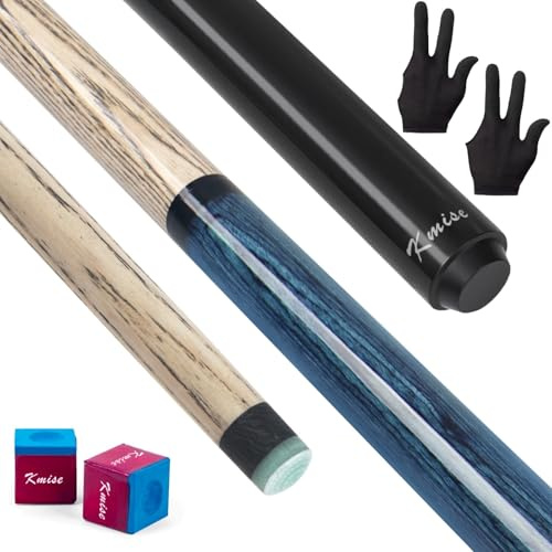 Kmise Break Jump Cue Stick, 21oz 23oz 25oz 28oz Pool Stick for Explosive Breaks and Effortless Jumps, Heavy Hitter Jump&Break Pool Cue with 14mm Pro Breaking Tip (25oz, Blue)