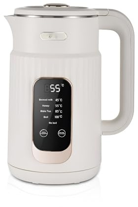 2.0L Double-Walled Glass Kettle, Smart Auto-Off With Digital Display