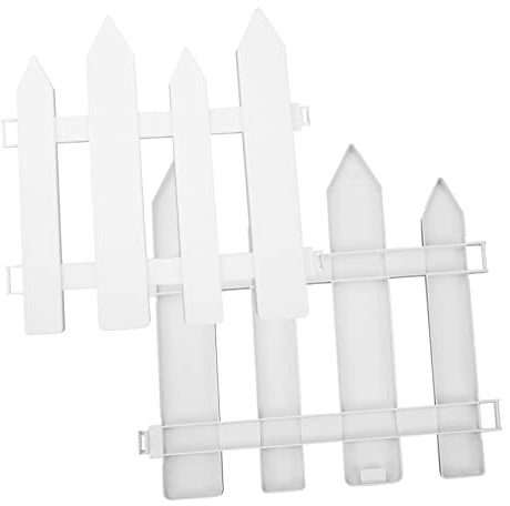 ifundom 2pcs Plastic Garden Fence Lawn Edging Border for Small Gardens Dog Barrier Decorative Plant Bed Divider Outdoor Landscaping