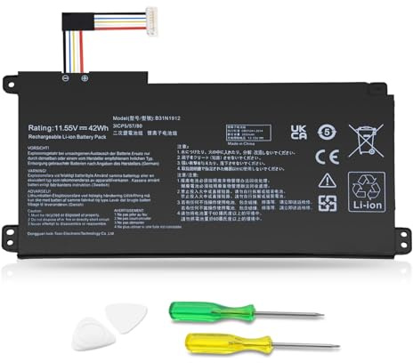 B31N1912 C31N1912 Laptop Akku Kompatibel mit ASUS VivoBook asus 14 E410M E410MA L410M L410MA E410KA F414MA E510MA E510KA L510MA R522MA L410MA L410MA-BV058TS L510ma-wb04 E510KA-EJ033TS 11.55V 42Wh