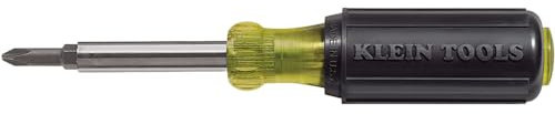 Klein Tools 32476 5-in-1 Multi-Bit Screwdriver/Nut Driver with 2 Slotted, 2 Philips, and 1 Nut Driver Tip