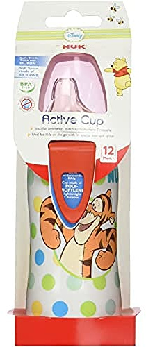 Desconocido Nuk 10255081, Botella Active Cup Winnie the Pooh Silicona Nuk 300 ml 12m+, Modelos/Colores Aleatorios