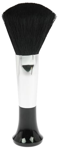 Fantasia Stand-Puderpinsel, Professioneller Makeup Pinsel, feinstes Naturhaar, Höhe: 15cm, Schwarz/Silber