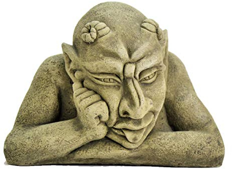 Ted-Garden Ornament-Gargoyle-Sculpture Stone Statue- Home Patio-Decorative Gift