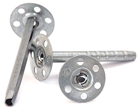 100 Metall Dübel 8 x 170mm, Tellerdübel, Schlagdübel, Dämmstoffdübel, feuerverzinkt