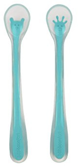 Bebeconfort Set di 2 cucchiai in silicone morbido
