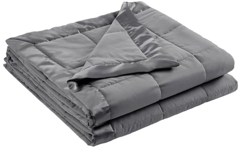 Madison Park Windom Down Alternative Blanket, Premium 3M Scotchgard Moisture Wicking Treatment, Lightweight and Soft Bed Cover For All Season, Satin Trim, Charcoal Full/Queen