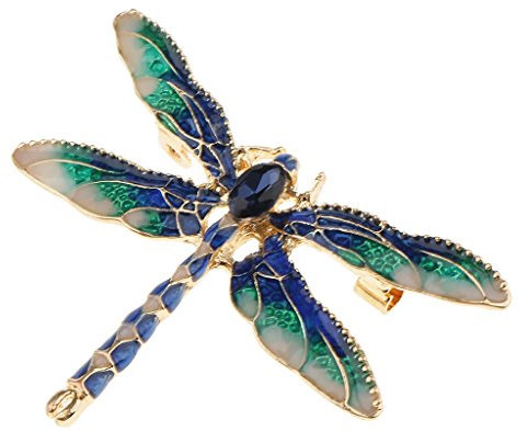 Sharplace Broche Forme Libellule Insecte épingle Pin Femme à Décoration de Vêtements, Bleu