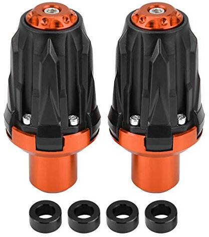 Hlyjoon Motorrad Sturzschutz Motorrad Crash Protector Sturzpads Universal Sliders Crash Pads Schutz Schraubendurchmesser 10mm Aluminiumlegierung Nylon(Orange)