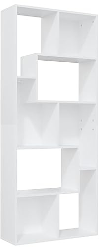 vidaXL Bokhylla vit 67x24x161 cm konstruerat trä
